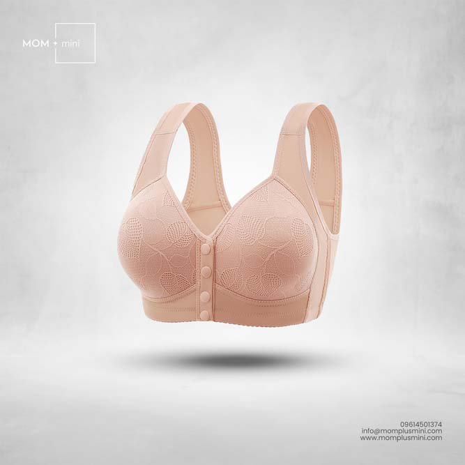 FloralFeed Nursing Bra Padded Peach