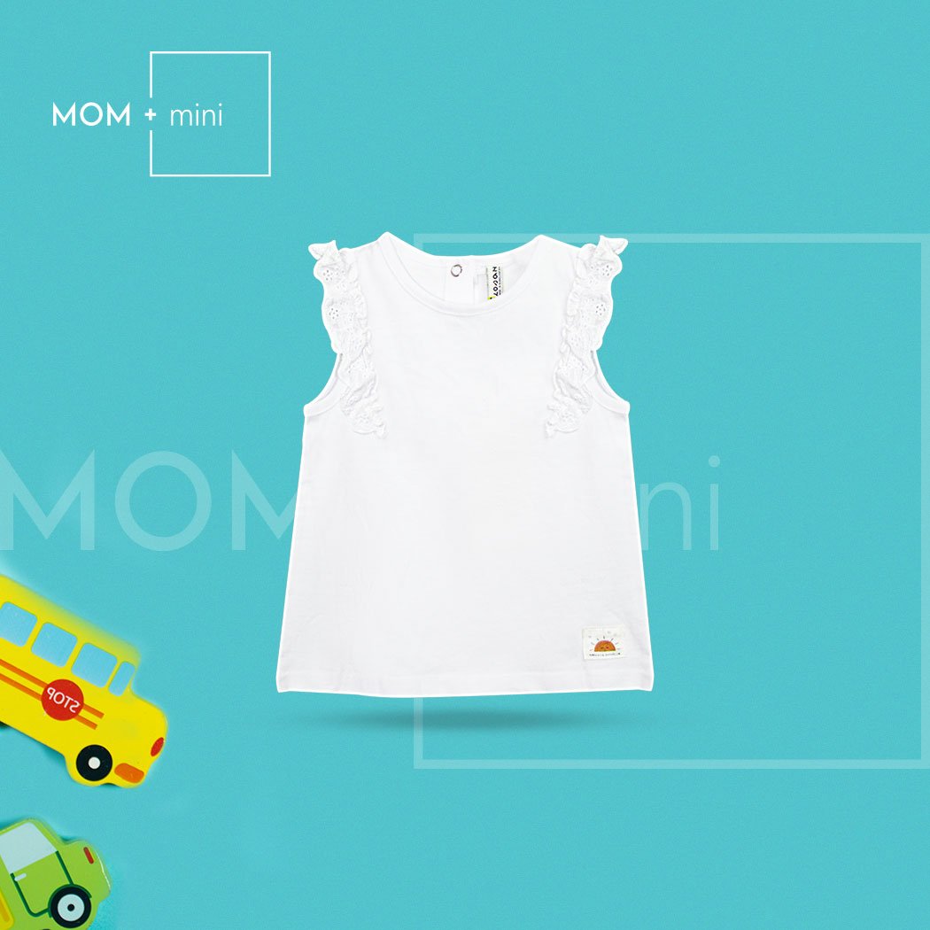 Baby Girls White Dress Sleeveless
