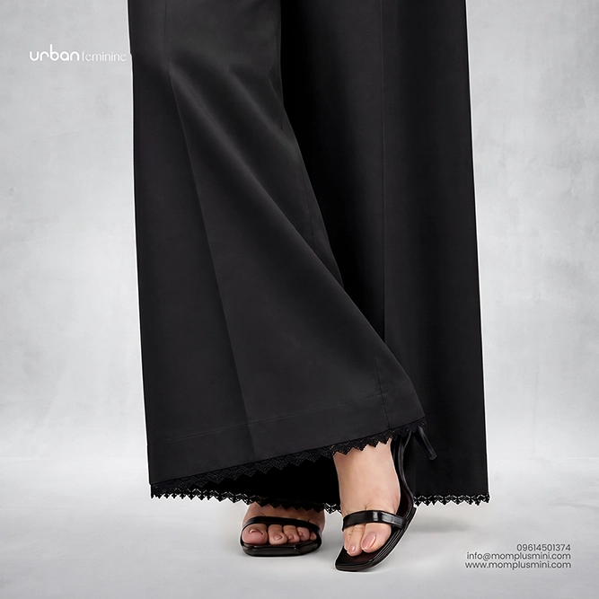 Aria Lace Wide-Leg Pant | Black