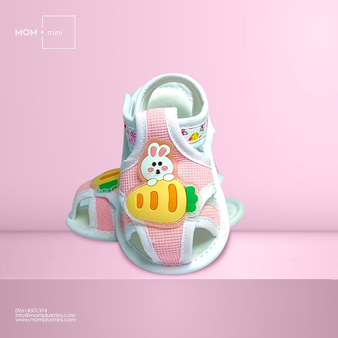 Baby Shoe Pink Carrot Bunny